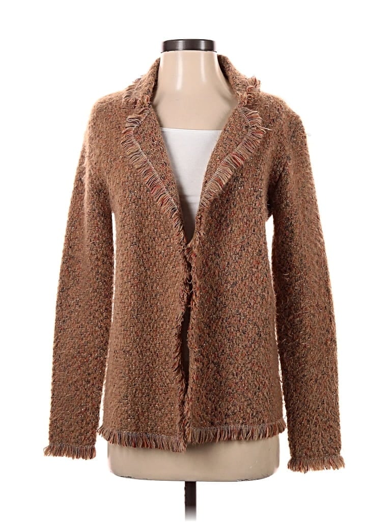 Pre-owned Assorted Brands Cardigan Sweater In Brown