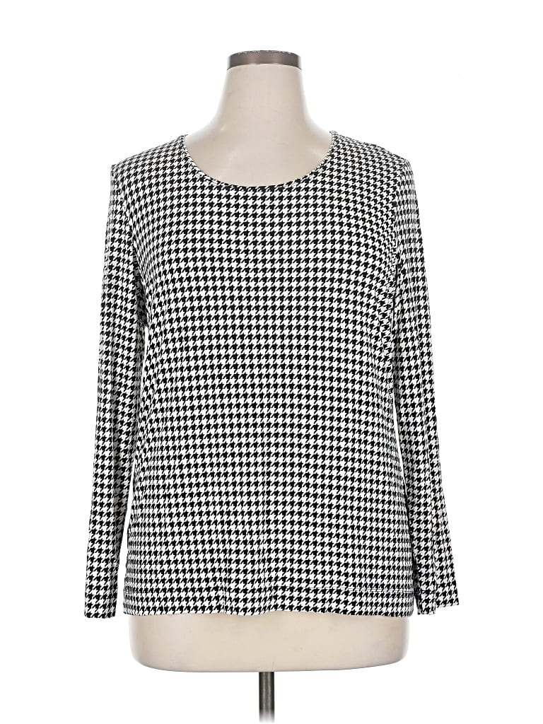 Pre-owned Chico's Long Sleeve T-shirt In Silver