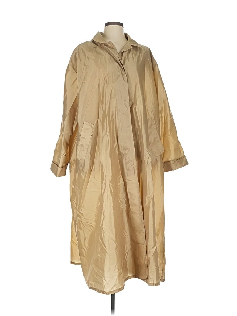 Pre-owned Aqua Green Raincoat In Gold