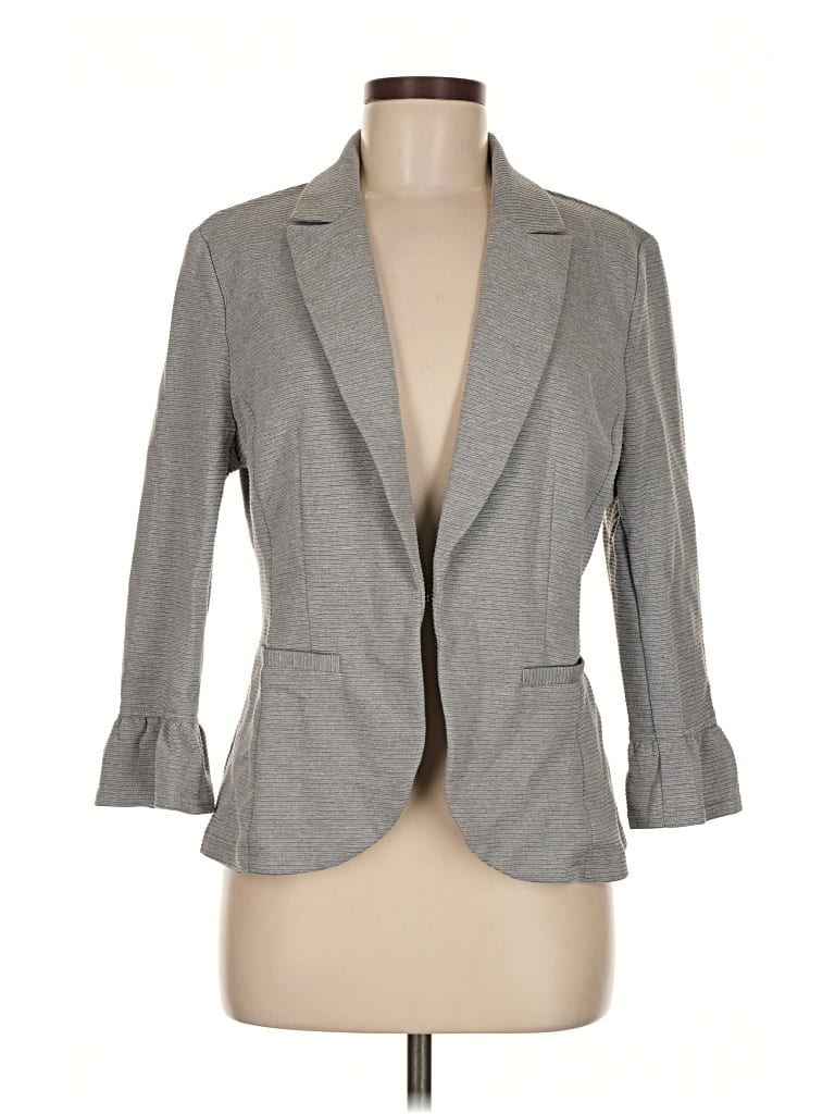Pre-owned Doe & Rae Blazer Jacket In Gray