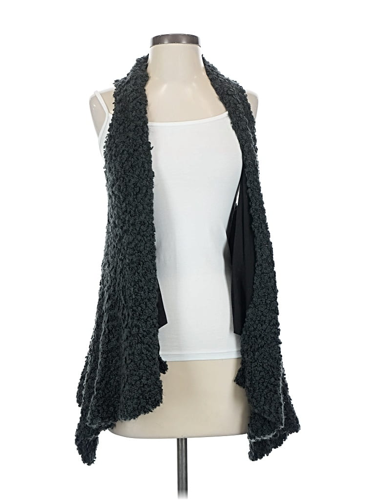 Pre-owned Bcbgeneration Faux Fur Vest In Gray