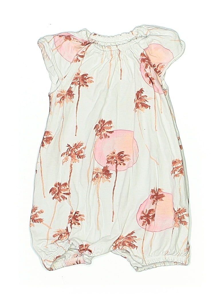 Pre-owned Burt's Bees Baby Babies' Short Sleeve Outfit In White