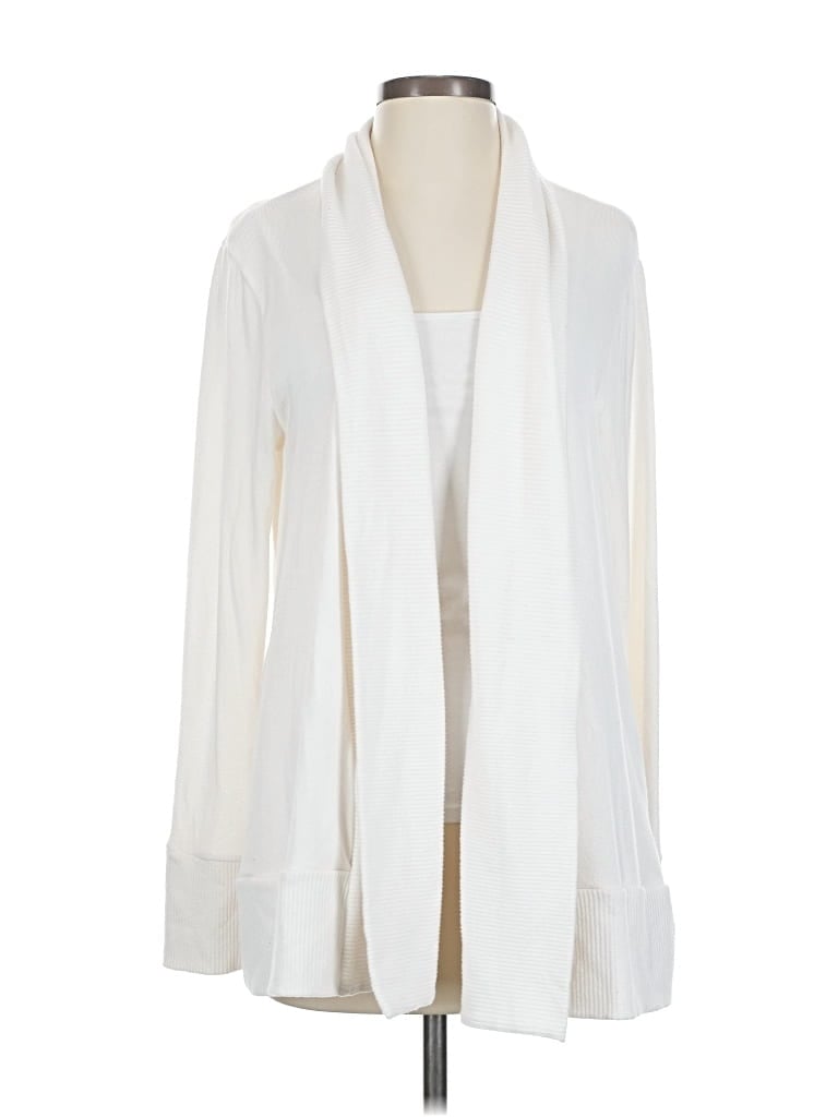 Pre-owned Beyond Yoga Cardigan Sweater In White