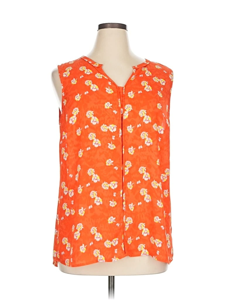 Pre-owned Cabi Sleeveless Blouse In Orange