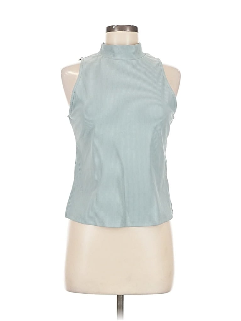 Pre-owned Active Tank Top Blue Halter Neckline Tops
