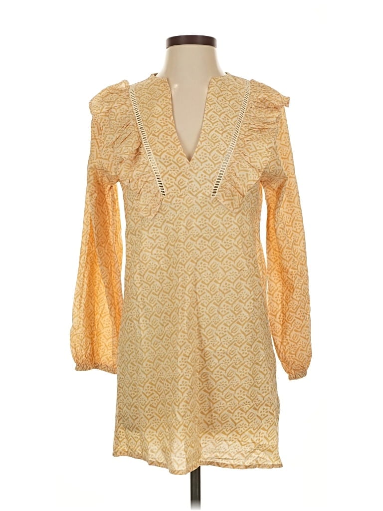 Pre-owned Assorted Brands Casual Dress In Yellow