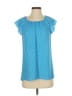Banana Republic 100% Polyester Blue Short Sleeve Blouse Size 4 - photo 1