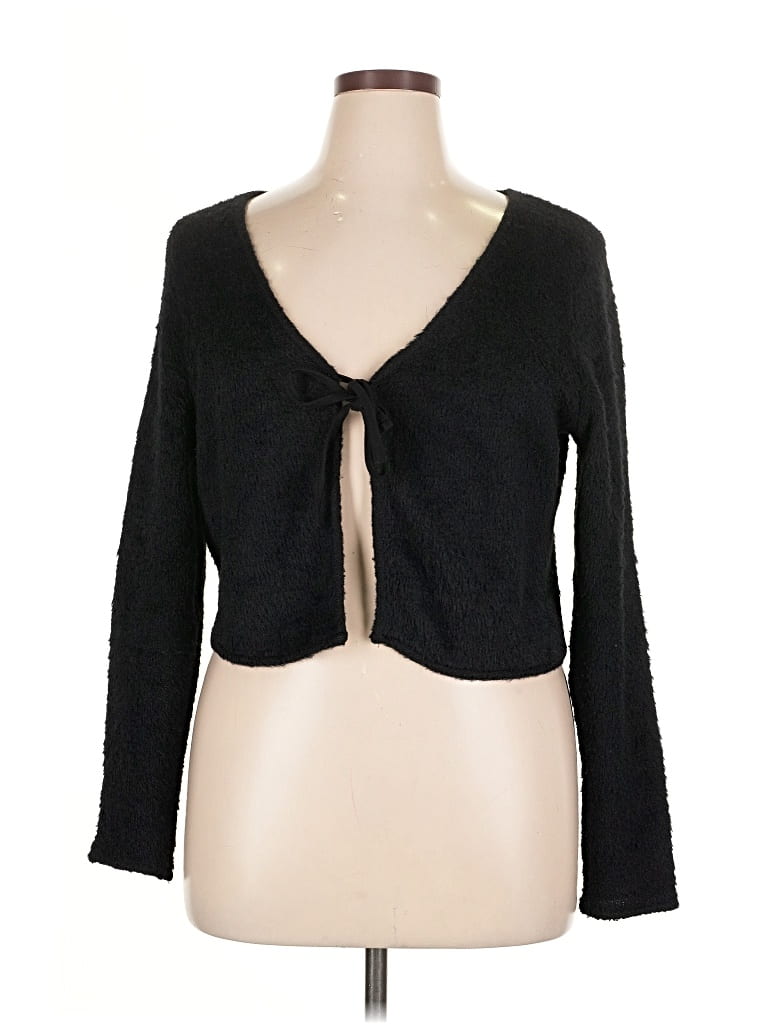 Pre-owned Topshop Cardigan Sweater In Black