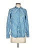 J.Crew Checkered-gingham Blue Long Sleeve Button-Down Shirt Size 00 - photo 1