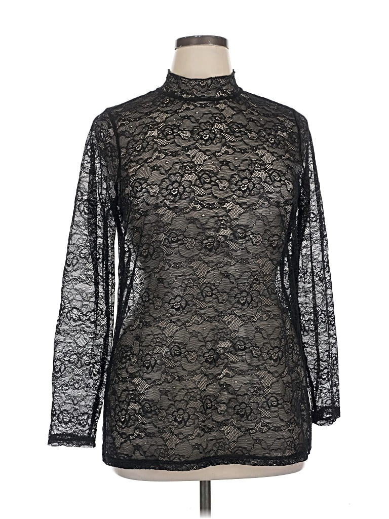 Pre-owned Torrid Long Sleeve Blouse In Black