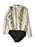 Zara Animal Print Silver Bodysuit Size S - photo 1
