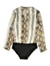 Zara Animal Print Silver Bodysuit Size S - photo 2
