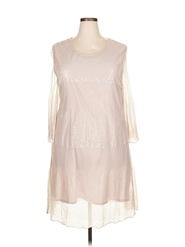 Pre-owned Garnet Hill Casual Dress In White