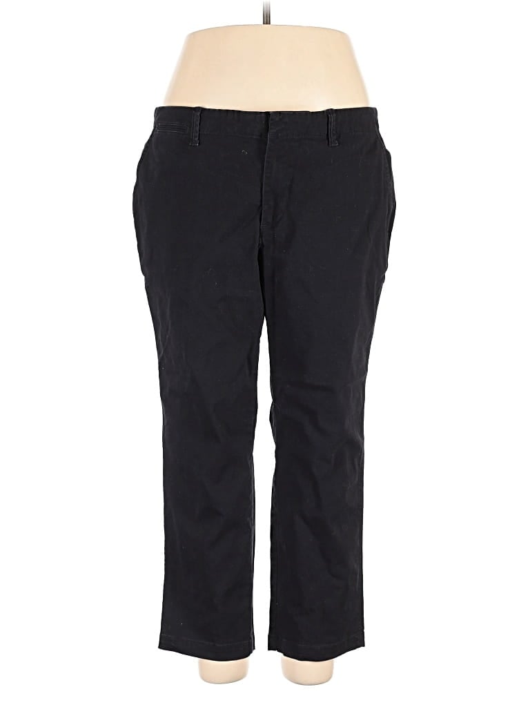 Pre-owned Lands' End Casual Pants In Black