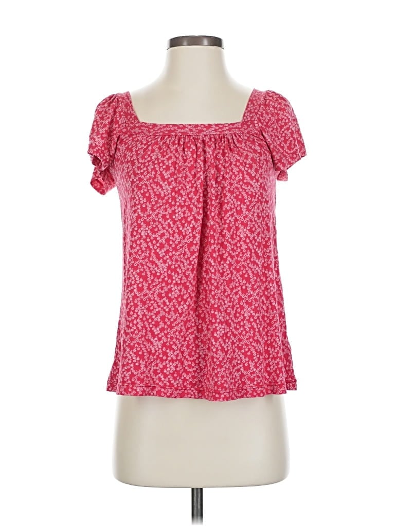 Pre-owned Splendid Short Sleeve Blouse In Pink