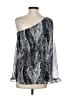 Club Monaco 100% Polyester Silver 3/4 Sleeve Blouse Size S - photo 2