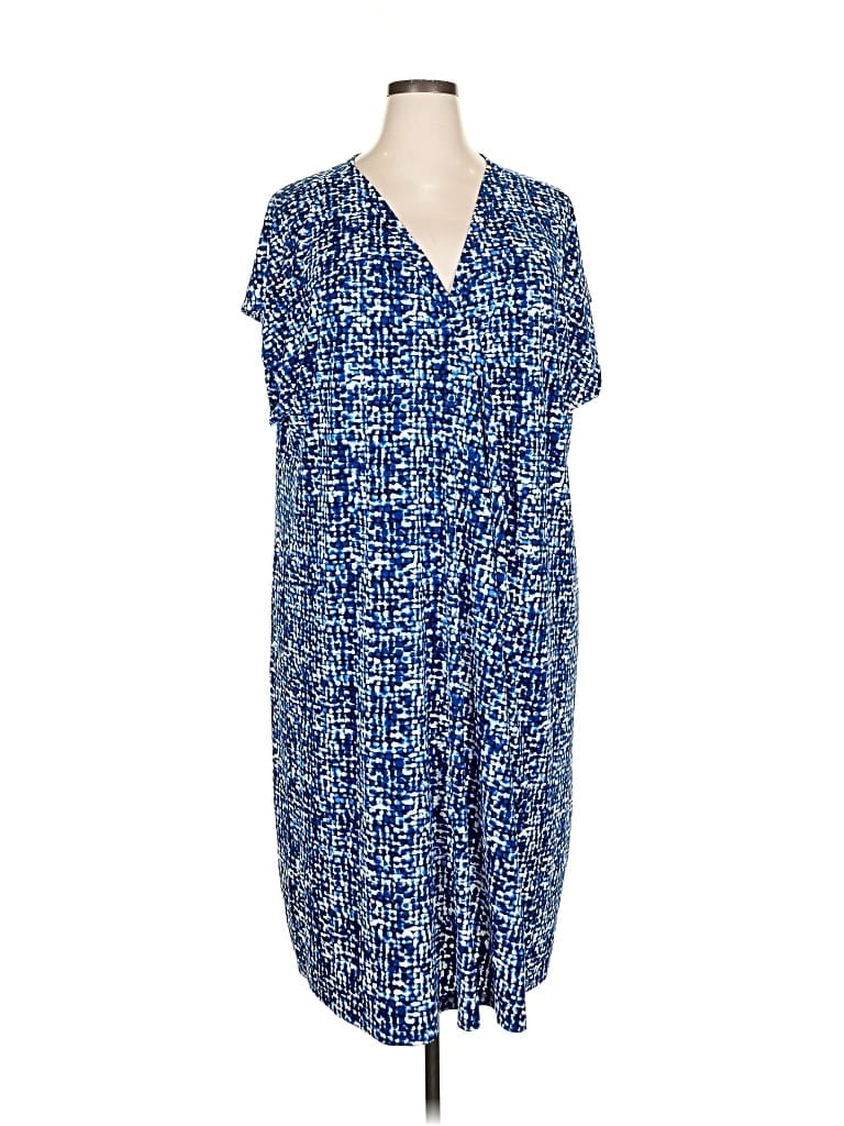 Pre-owned Lane Bryant Casual Dress In Blue