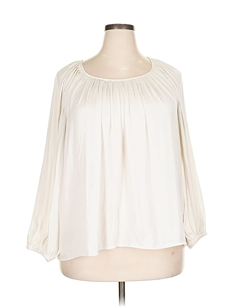 Pre-owned A New Day 3/4 Sleeve Blouse In White