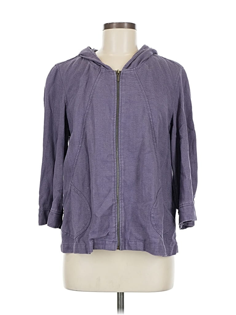 Pre-owned Coldwater Creek Zip Up Hoodie In Purple