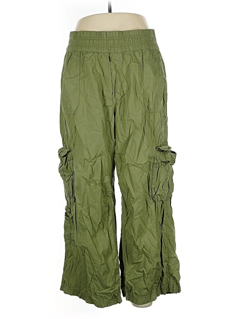 Pre-owned Aerie Cargo Pants In Green