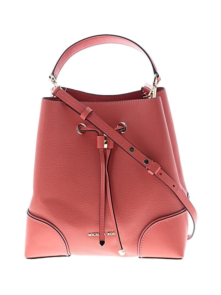 Pre-owned Michael Michael Kors Leather Satchel In Orange