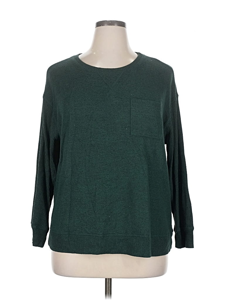 Pre-owned Torrid Pullover Sweater In Green