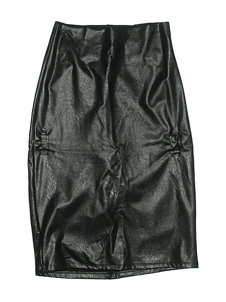 Pre-owned Commando Faux Leather Skirt In Black