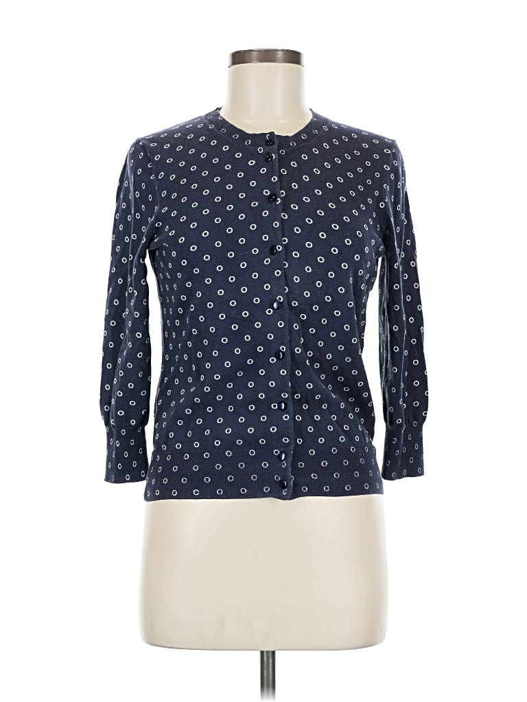 Pre-owned J.crew Factory Store 3/4 Sleeve Button Down Shirt In Blue