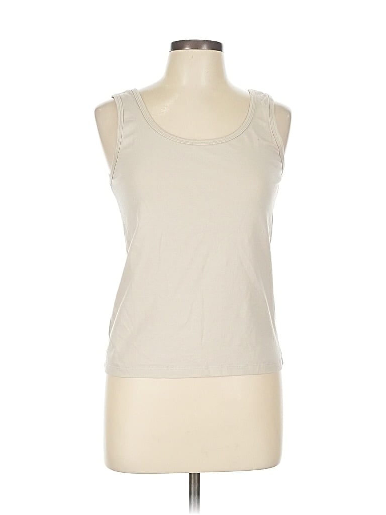 Pre-owned Zenana Sleeveless T-shirt In White