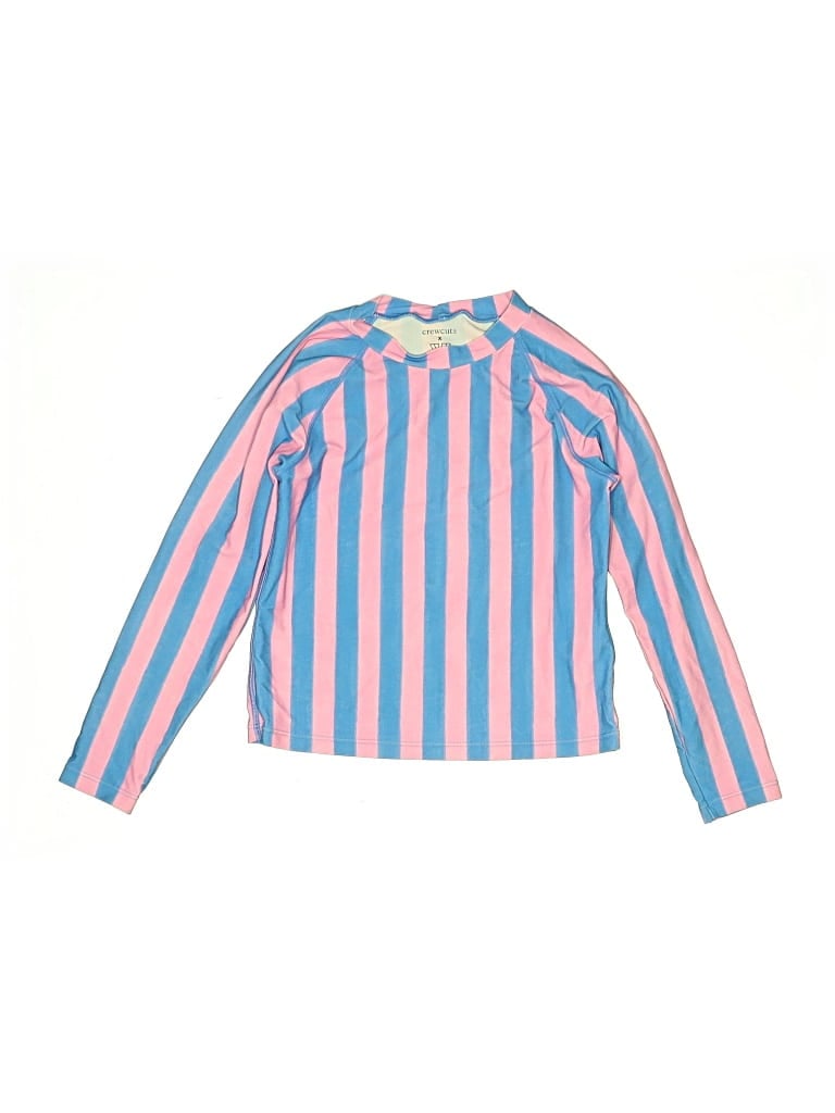 Pre-owned Crewcuts Kids' Rash Guard In Pink