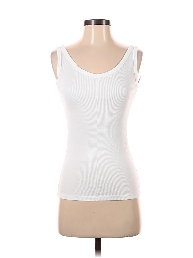 Pre-owned Uniqlo Tank Top White Strapless Neckline Tops