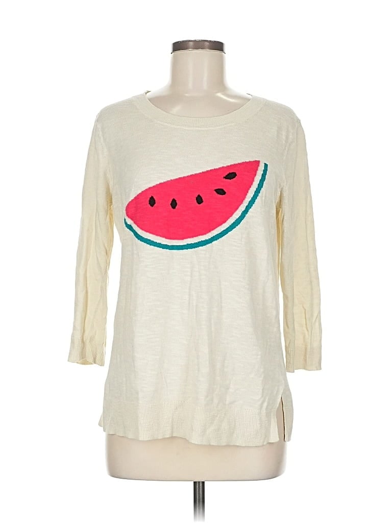 Pre-owned Gap Outlet 3/4 Sleeve T-shirt In White