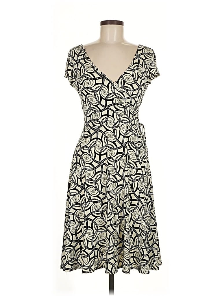 Pre-owned London Times Casual Dress In White