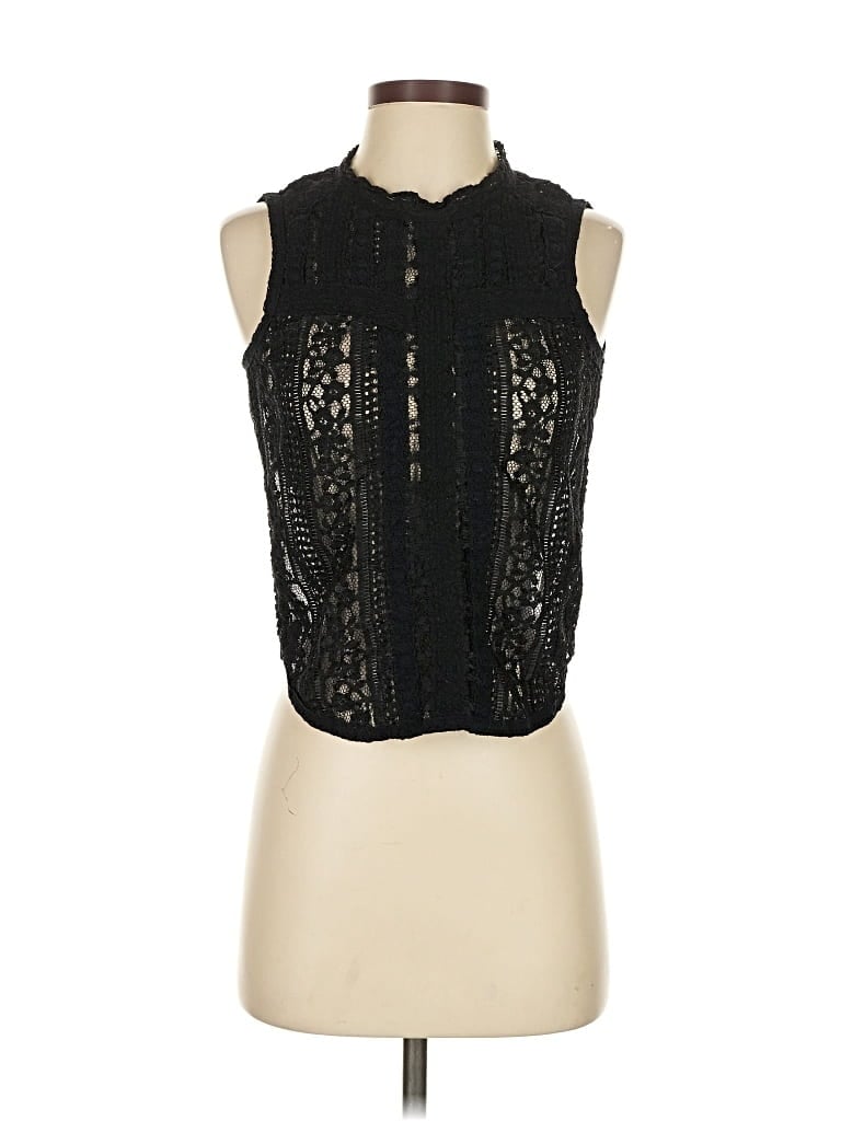 Pre-owned Free People Sleeveless Blouse In Black