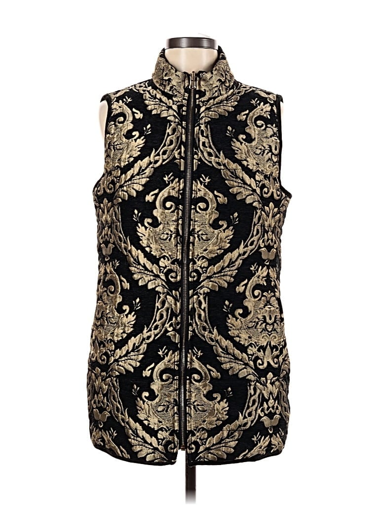 Pre-owned Chico's Vest In Gold