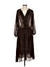 Zara 100% Polyester Animal Print Brown Cocktail Dress Size XS - photo 1