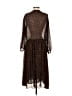 Zara 100% Polyester Animal Print Brown Cocktail Dress Size XS - photo 2