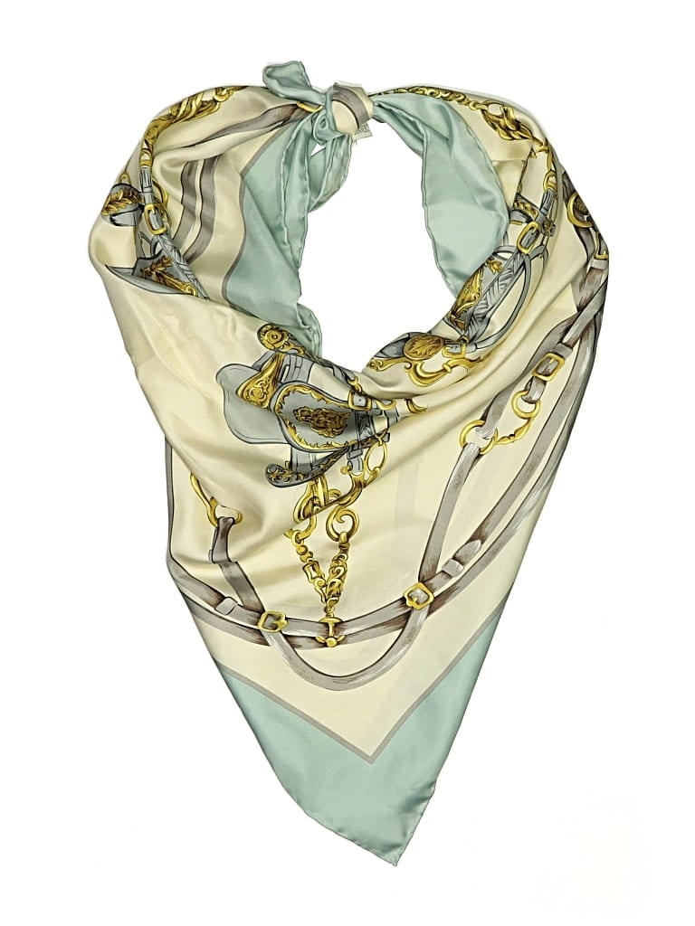 Pre-owned Tanner Silk Scarf In White