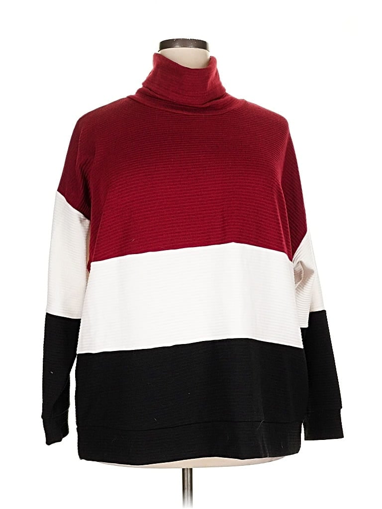 Pre-owned Lane Bryant Turtleneck Sweater In Red