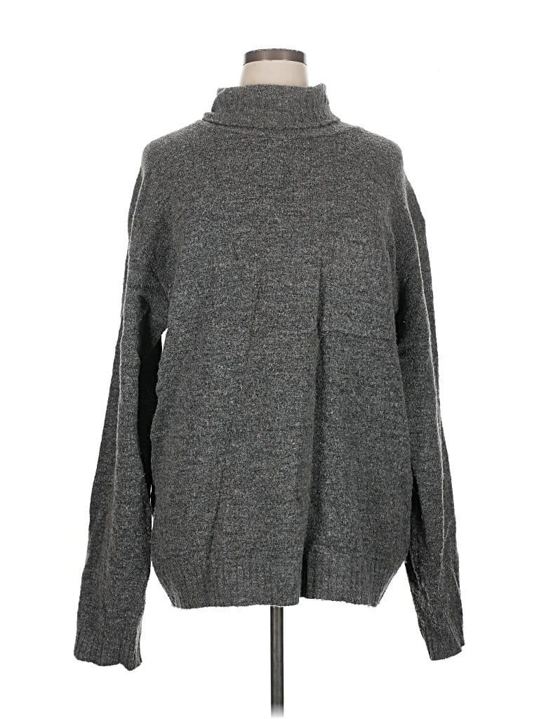 Pre-owned French Connection Turtleneck Sweater In Gray