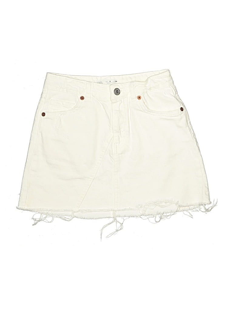 Pre-owned Zara Kids' Skirt In White