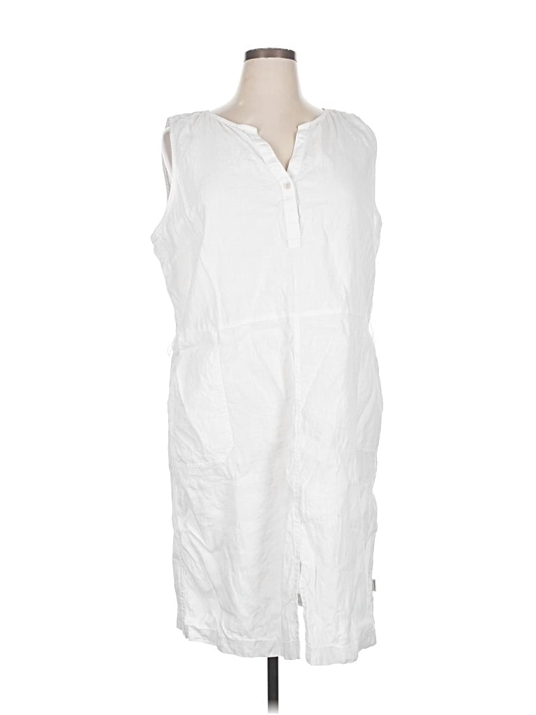 Pre-owned Eddie Bauer Casual Dress In White