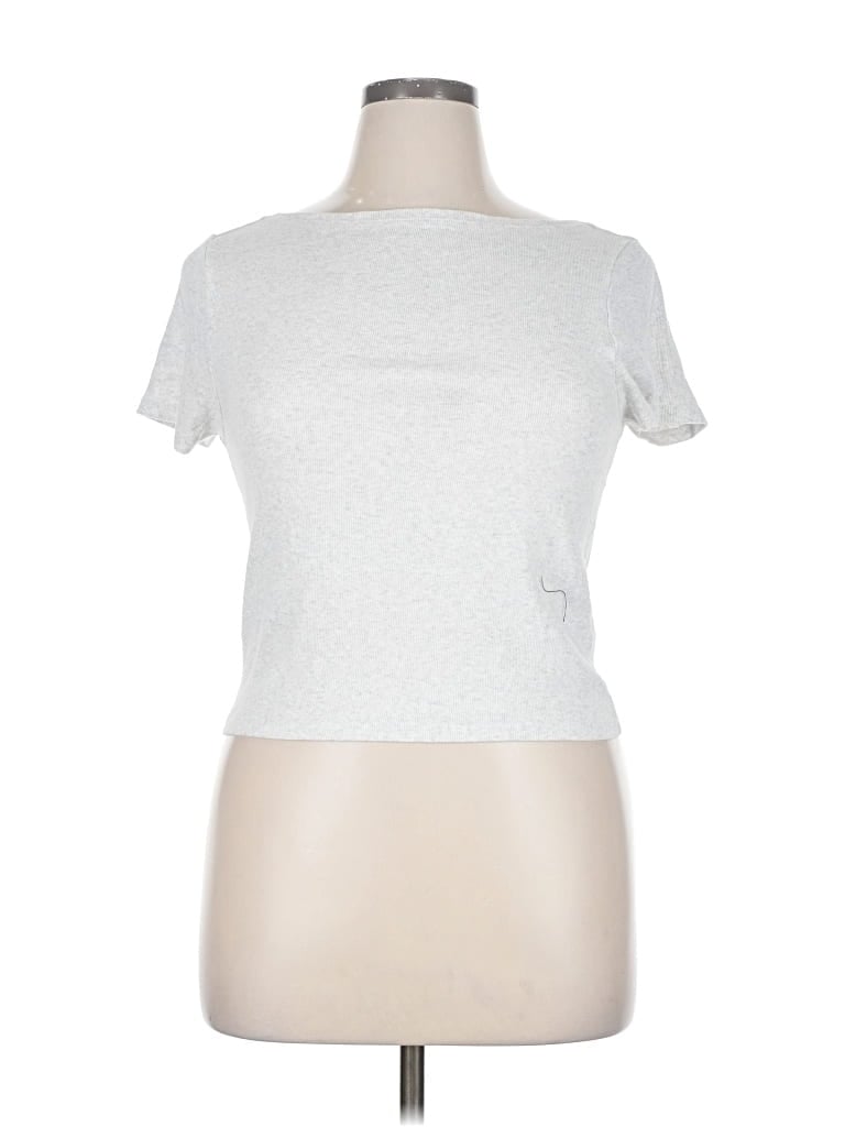 Pre-owned J.crew Factory Store Short Sleeve T-shirt In Silver