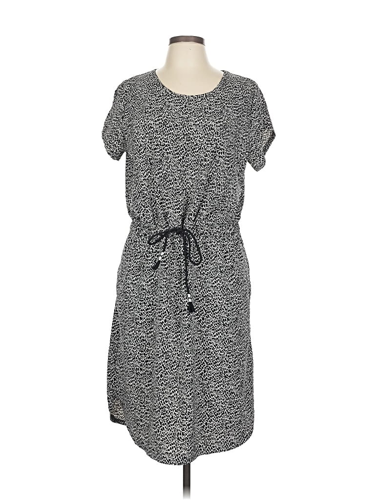 Pre-owned T By Talbots Casual Dress In Gray