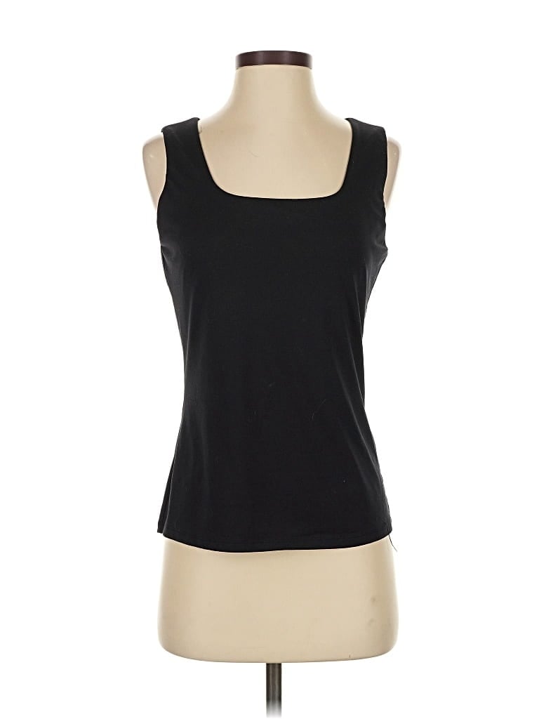 Pre-owned Calvin Klein Tank Top Black Square Neckline Tops