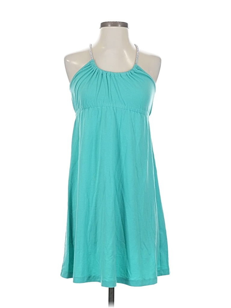 Pre-owned O'neill Sleeveless Top Teal Halter Neckline Tops In Blue