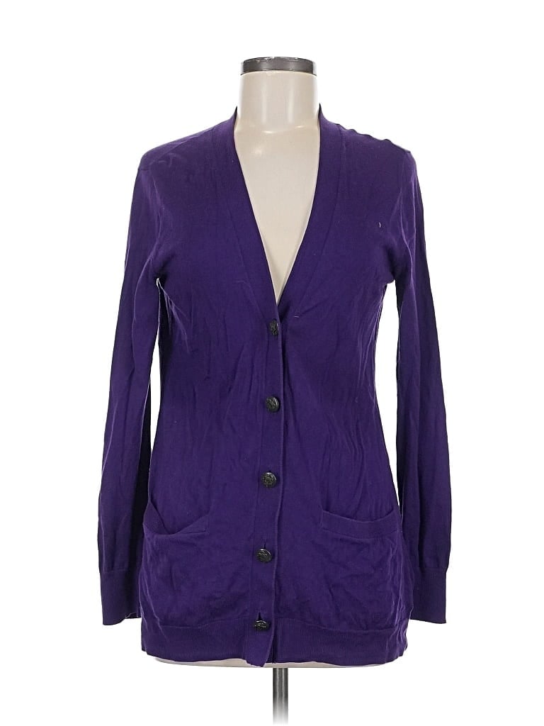 Pre-owned Polo Ralph Lauren Cardigan Sweater In Purple