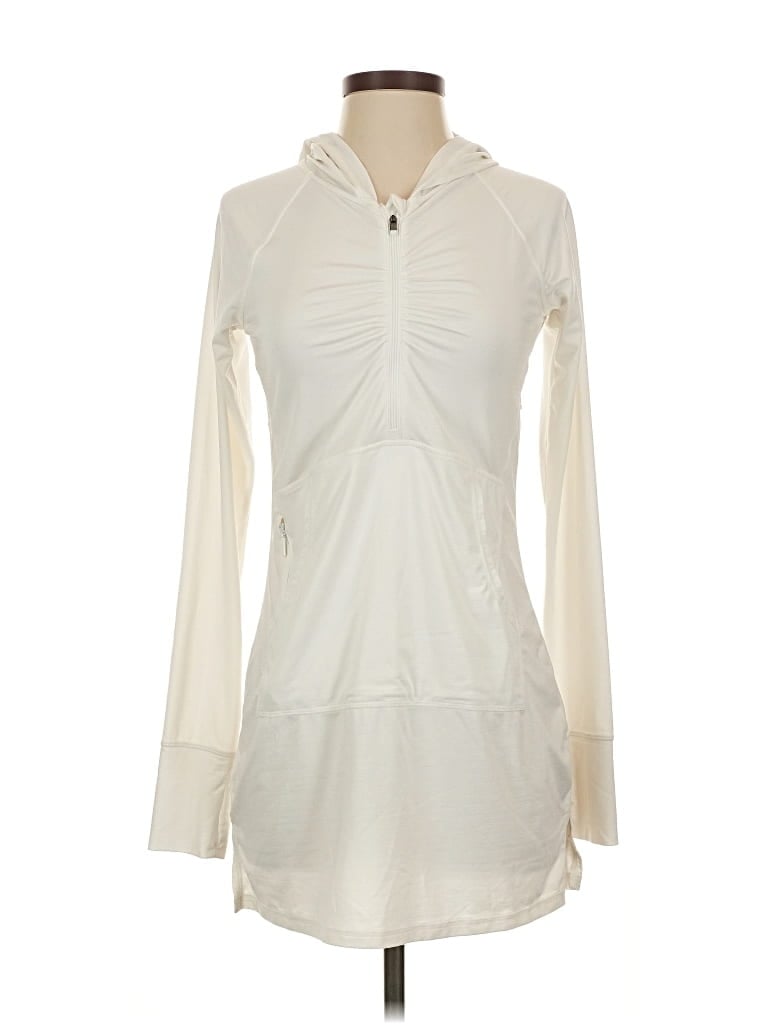 Pre-owned Athleta Sweatshirt In White