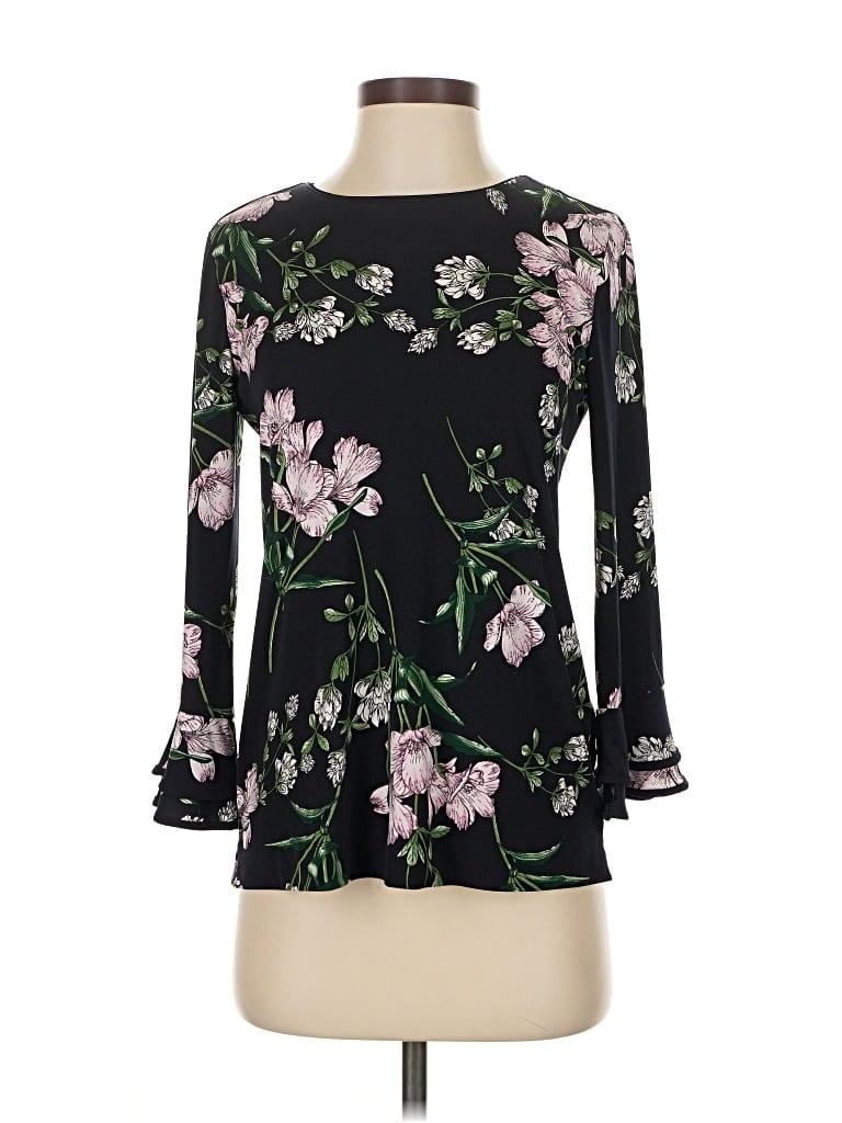 Pre-owned Karl Lagerfeld 3/4 Sleeve Blouse In Black
