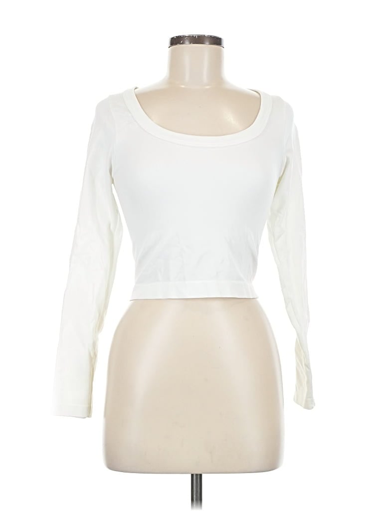 Pre-owned Happily Grey 3/4 Sleeve T-shirt In White